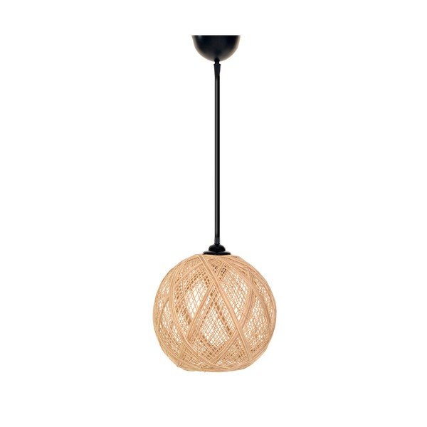 Kabantis šviestuvas juodos spalvos/natūralios spalvos ø 24 cm iš džiuto – Opviq lights