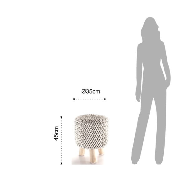 Kreminis megztas pufas Tomasucci Knit-image-1