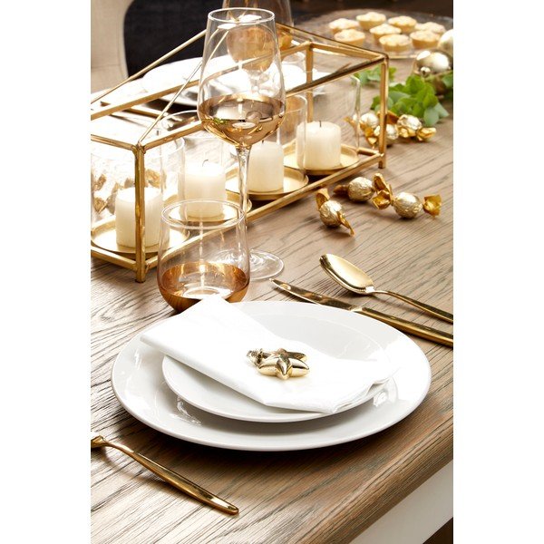 Premier Housewares Horizon 4 vyno taurių rinkinys su aukso detalėmis-image-1