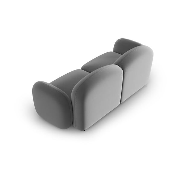 Sofa pilkos spalvos iš velveto 194 cm Blair – Micadoni Home-image-4