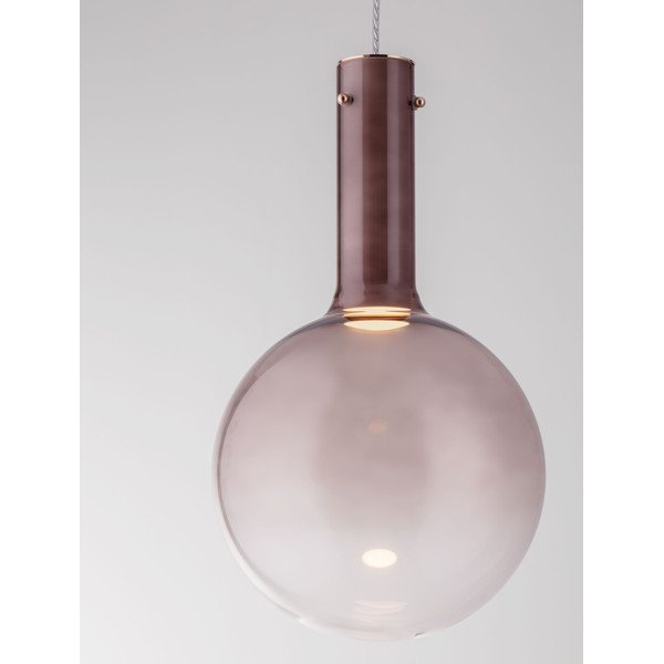 Rudos spalvos iš stiklo kabantis šviestuvas LED su pritemdymo funkcija ø 25 cm Nostos – Nova Luce-image-2