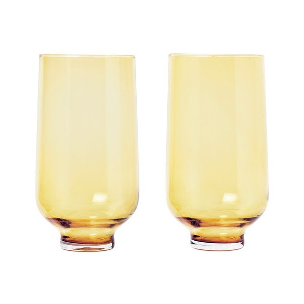 2 geltonų "Blomus Flow" stiklinių rinkinys, 400 ml-image-2