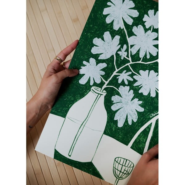 Plakatas 30x40 cm Blue Flowers & Red Wine – Anouk van Cleef – The Poster Club-image-3