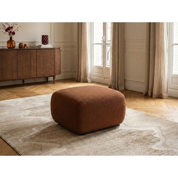 Oranžinės spalvos taburetė iš boucle Montaigne – Bobochic Paris-image-1