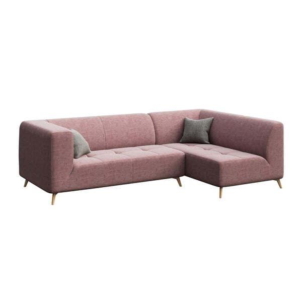 Rožinė kampinė sofa MESONICA Toro, dešinysis kampas-image-2
