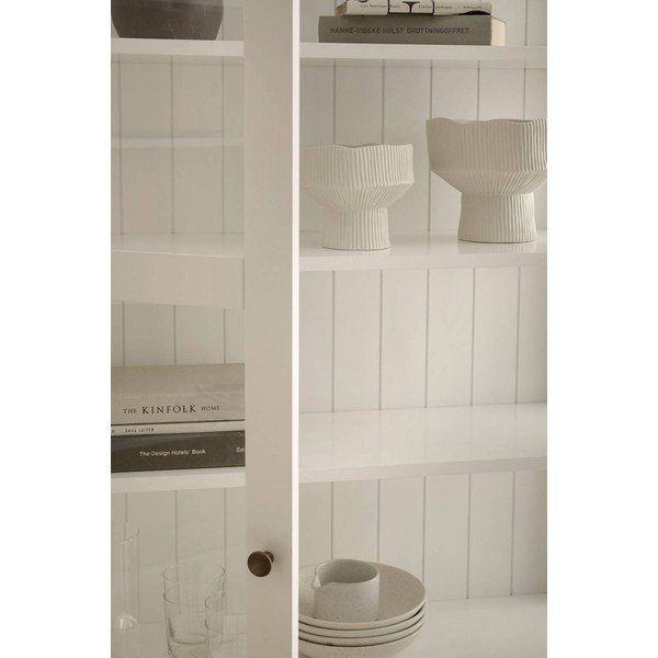 Baltos spalvos iš MDF plokštės vitrina 98x193x34 cm Wilma – Ellos Home-image-1