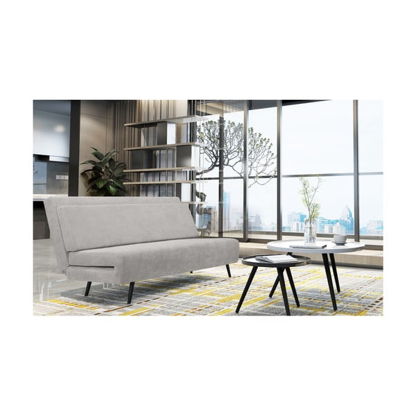 Sulankstoma sofa šviesiai pilkos spalvos 87 cm Mallory – Støraa-image-3