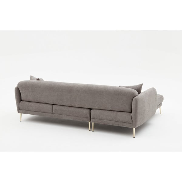 Pilkos spalvos kampinė sofa (su kairiuoju kampu/su gultu) Simena – Balcab Home-image-3