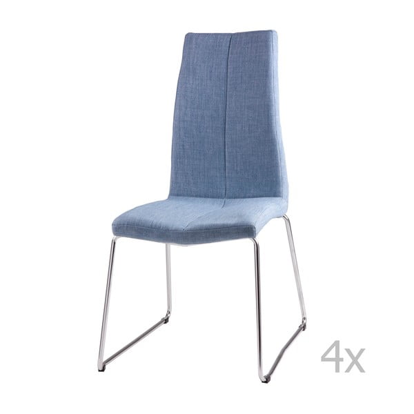 4 mėlynų valgomojo kėdžių rinkinys "sømcasa Aroa