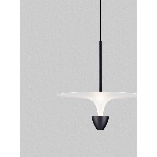 Matinės juodos spalvos iš aliuminio kabantis šviestuvas LED ø 34 cm Topio – Nova Luce-image-1