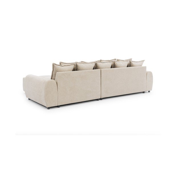 Smėlio spalvos kampinė sofa (su dešiniuoju kampu/su gultu) Albane  – Ropez-image-4