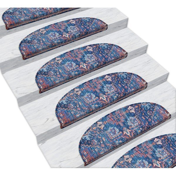 16 mėlynų kilimėlių laiptams rinkinys Vitaus Yoruk, 20 x 65 cm-image-1