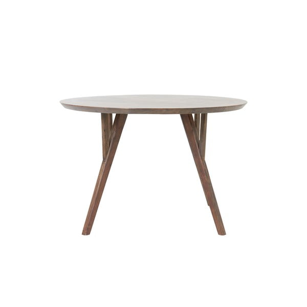 Apvalios formos valgomojo stalas rudos spalvos su akacijos stalviršiu ø 120 cm Quenza – Light & Living-image-4