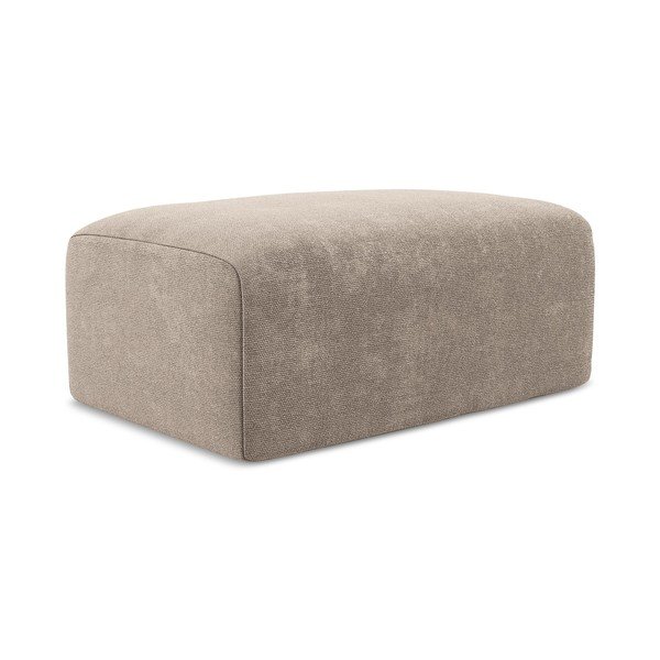 Smėlio spalvos taburetė iš šenilinio audinio Kona – Makamii-image-3