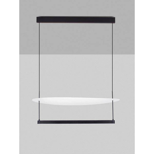 Baltos spalvos/matinės juodos spalvos iš aliuminio kabantis šviestuvas LED su pritemdymo funkcija ø 80 cm Diona – Nova Luce-image-3
