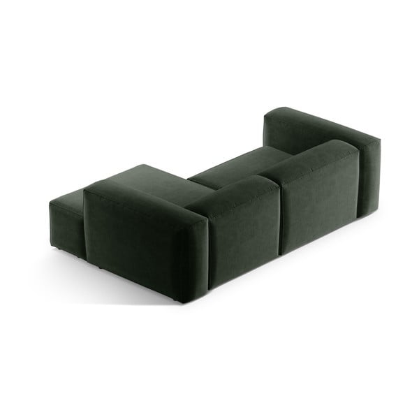 Žalios spalvos kampinė sofa (su dešiniuoju kampu/su gultu) Bergamo – Cosmopolitan Design-image-4
