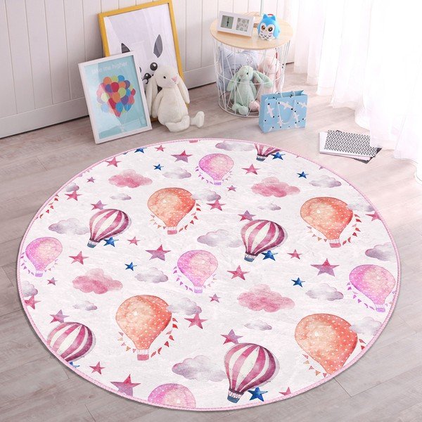 Vaikiškas kilimas rožinės spalvos ø 120 cm Comfort – Mila Home-image-3