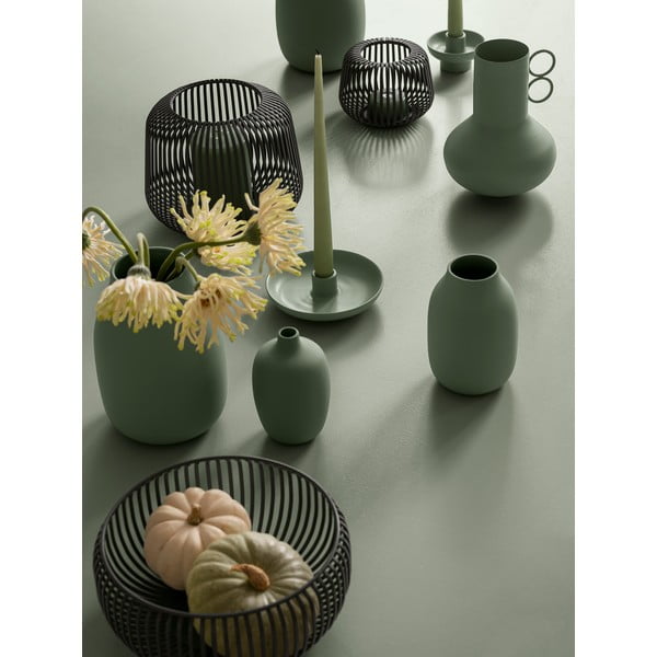 Šalavijo spalvos iš metalo vaza (aukštis 20 cm) Loha – Blomus-image-2