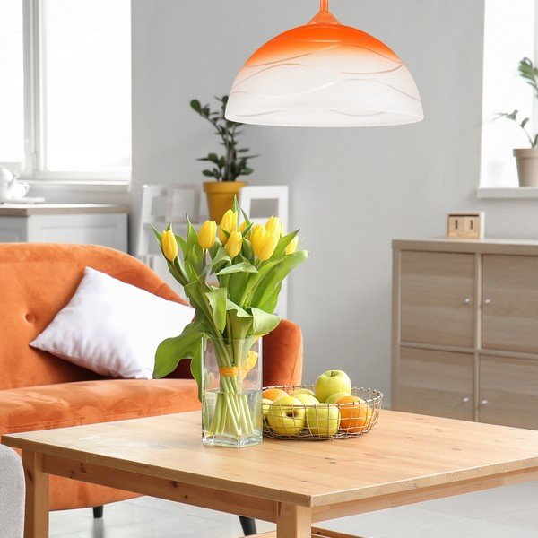 Kabantis šviestuvas oranžinės spalvos ø 30 cm Sfera – LAMKUR-image-2