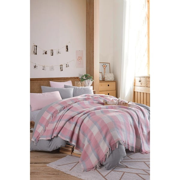 Rožinės spalvos lovatiesė 180x220 cm Warm Soft – Mijolnir-image-3