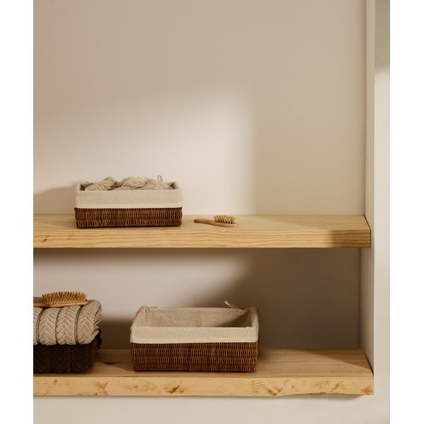 Iš rotango krepšiai 2 vnt. 28x20x10 cm Indali – Kave Home-image-1