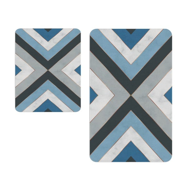 2 mėlyni vonios kambario kilimėliai - Oyo Concept