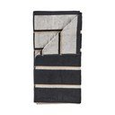 Juodos spalvos/šviesiai pilkos spalvos iš medvilnės vonios rankšluostis 70x140 cm Sauna – Zone