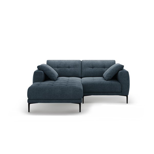 Tamsiai mėlynos spalvos kampinė sofa (su kairiuoju kampu/su gultu) Bemy – Micadoni 