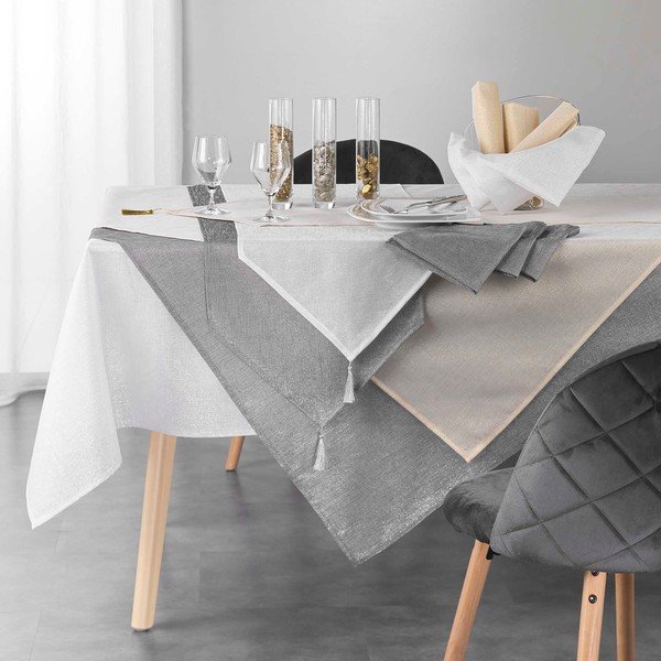 Iš tekstilės servetėlės 3 vnt. Silvery – douceur d'intérieur-image-3