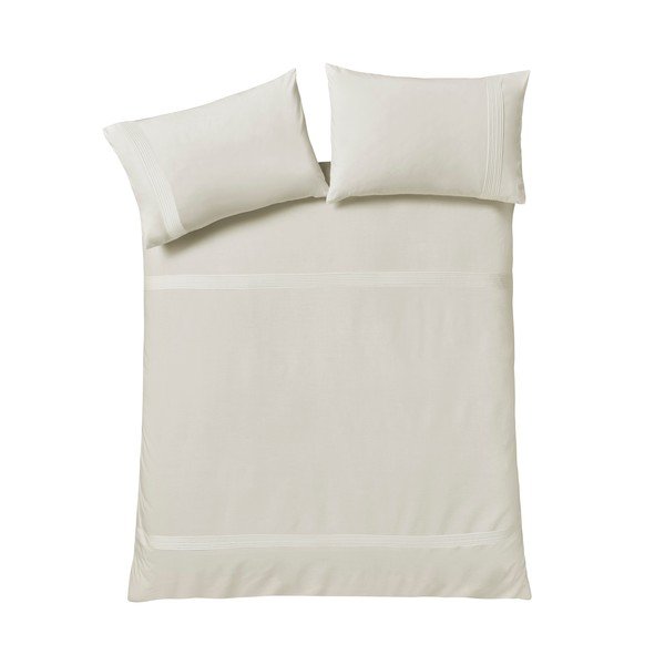 Kreminės spalvos viengulė patalynė 135x200 cm Pintuck Easy Iron Percale – Catherine Lansfield