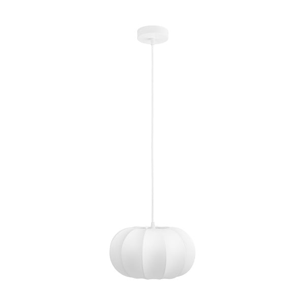 Baltos spalvos kabantis šviestuvas ø 28 cm su tekstiliniu gaubtu Coventry – House Nordic