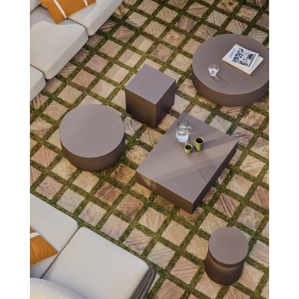 Iš betono sodo kavos staliukas 60x80 cm Rustella – Kave Home-image-2