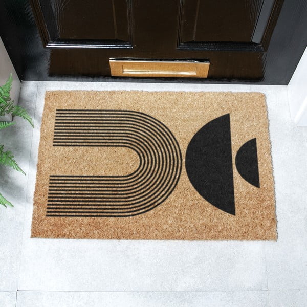 Iš kokoso pluošto grindų kilimėlis 40x60 cm Half Moon – Artsy Doormats-image-3