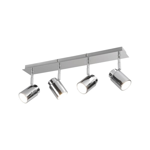 19x52 cm blizgaus sidabro spalvos metalinis prožektorius Angelo - Trio-image-3