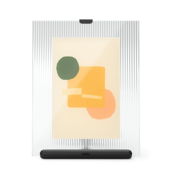 Juodos spalvos iš stiklo pastatomas rėmas 16x20 cm Flute – Umbra