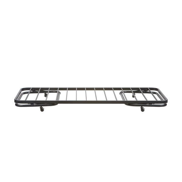 Iš metalo viengulė lova juodos spalvos sulankstoma su lovos grotelėmis 90x200 cm Lucy – WOOOD-image-4