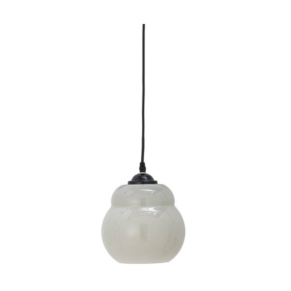 Pilkos spalvos kabantis šviestuvas ø 19 cm su stiklo gaubtu Motella – Bloomingville