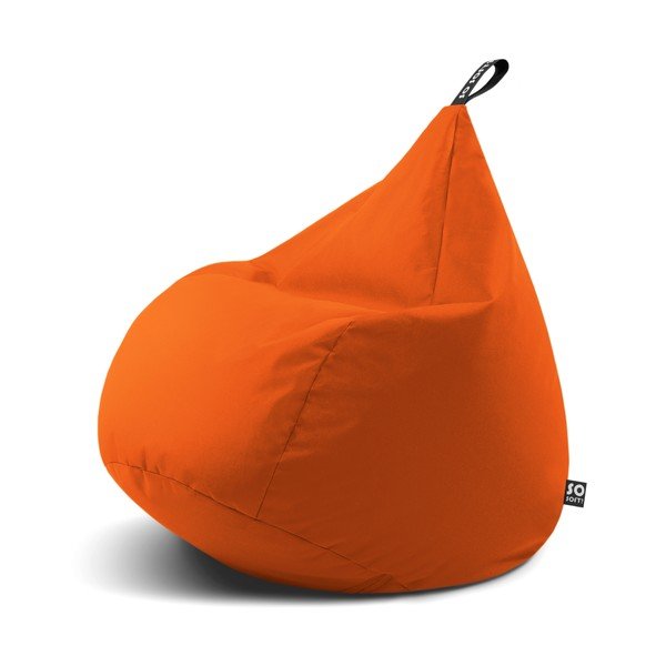 Oranžinės spalvos sėdmaišis Drop XL – So Soft?