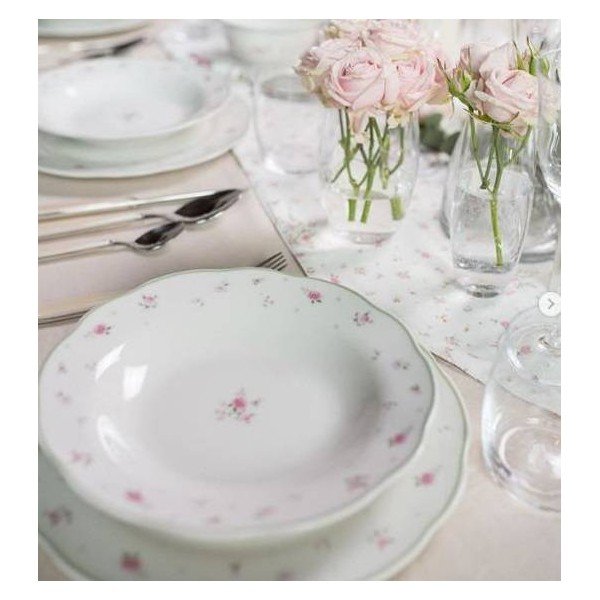 2 baltų porcelianinių puodelių rinkinys Brandani Nonna Rosa-image-1