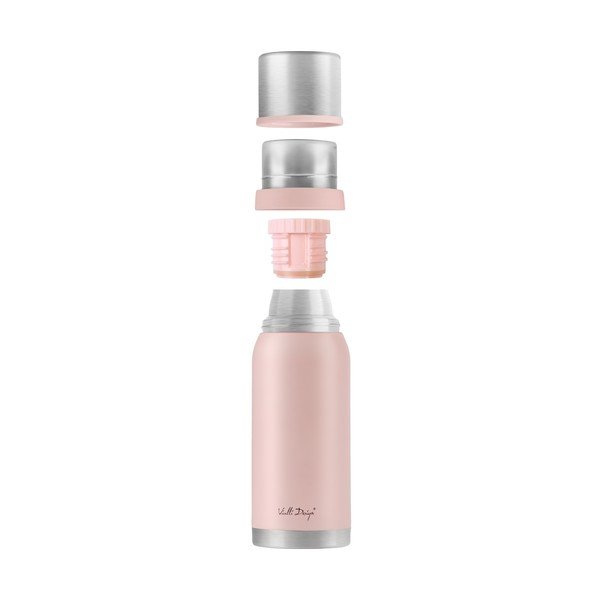 Rožinis kelioninis termo puodelis Vialli Design Fuori, 1 l-image-3
