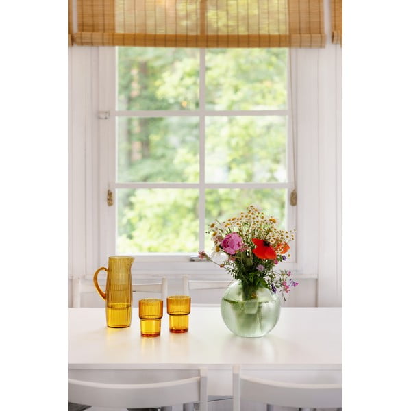 Žalios spalvos stiklinė vaza Hübsch Sole, aukštis 20 cm-image-2