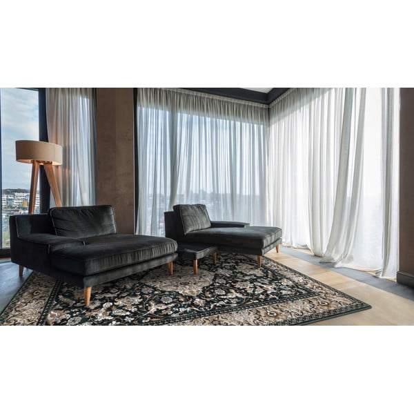 Kilimas iš vilnos žalios spalvos 200x300 cm Lauren – Agnella-image-1