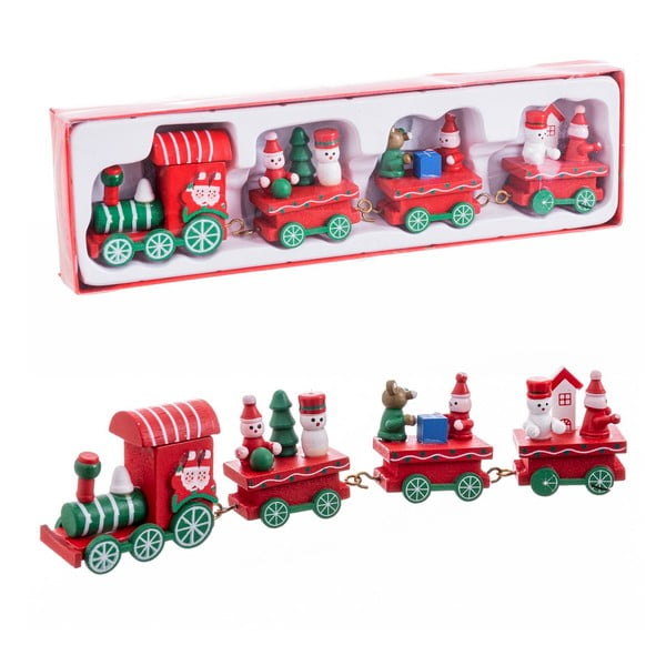 Iš medžio kalėdinė statulėlė (aukštis 7,5 cm) Locomotive – Casa Selección-image-1