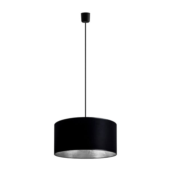 Juodas lubinis šviestuvas su sidabro detalėmis "Sotto Luce Mika", Ø 40 cm