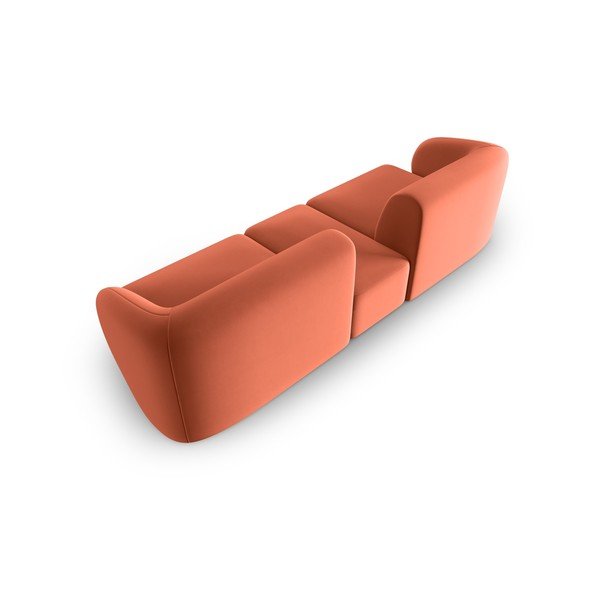 Rožinės spalvos iš velveto sofa 246 cm Paolo – Milo Casa-image-3
