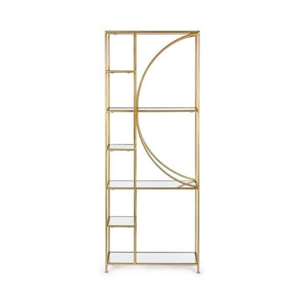 Auksinės spalvos iš plieno knygų spinta  66x176x25,5 cm Elenor – Bizzotto