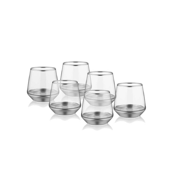 6 stiklinių rinkinys Mia Glam Silver, 257 ml-image-1