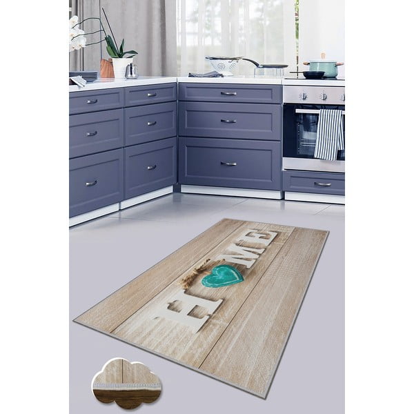 Skalbiamas kilimas šviesiai rudos spalvos 80x200 cm Home – Oyo Concept-image-3