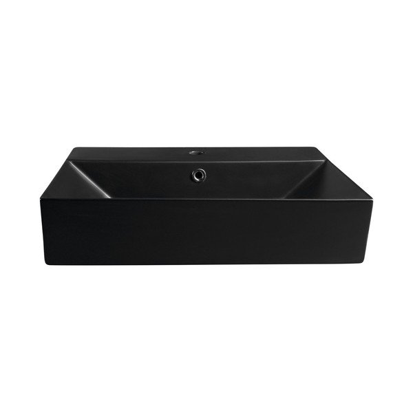 Iš keramikos praustuvas juodos spalvos 60x42 cm Sistema – Sapho-image-2
