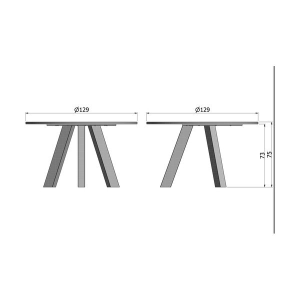 Valgomojo stalas iš ąžuolo medienos WOOOD Rhonda, ø 129 cm-image-4